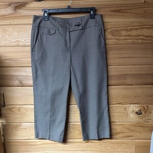 Ann Taylor Women's Lindsay Brown & Tan Cropped Pants Size 6
